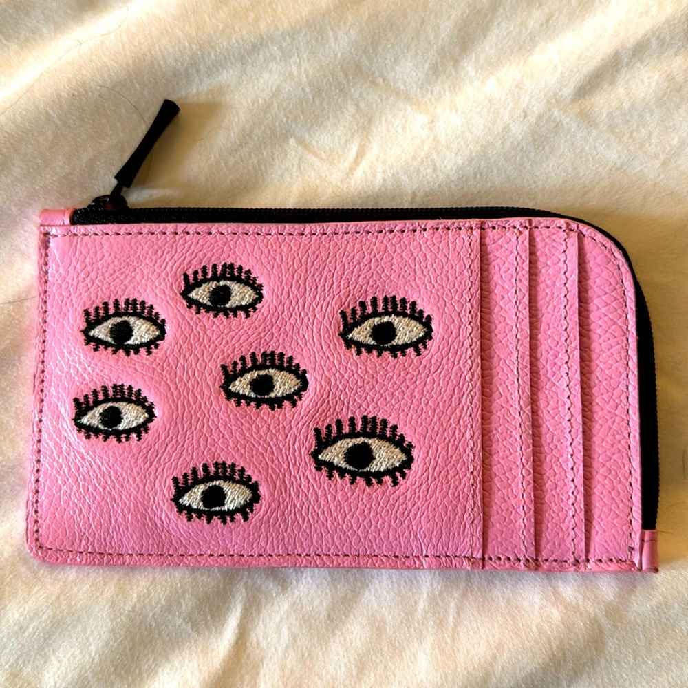 Min & Mon Embroidered Zip Wallet